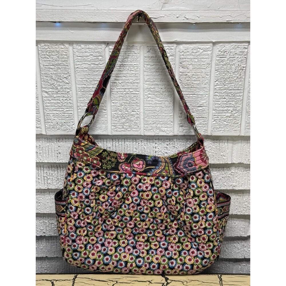 Vera Bradley Colorful Ladies Purse Bag Satchel Daisy Flower Paisley Quilted